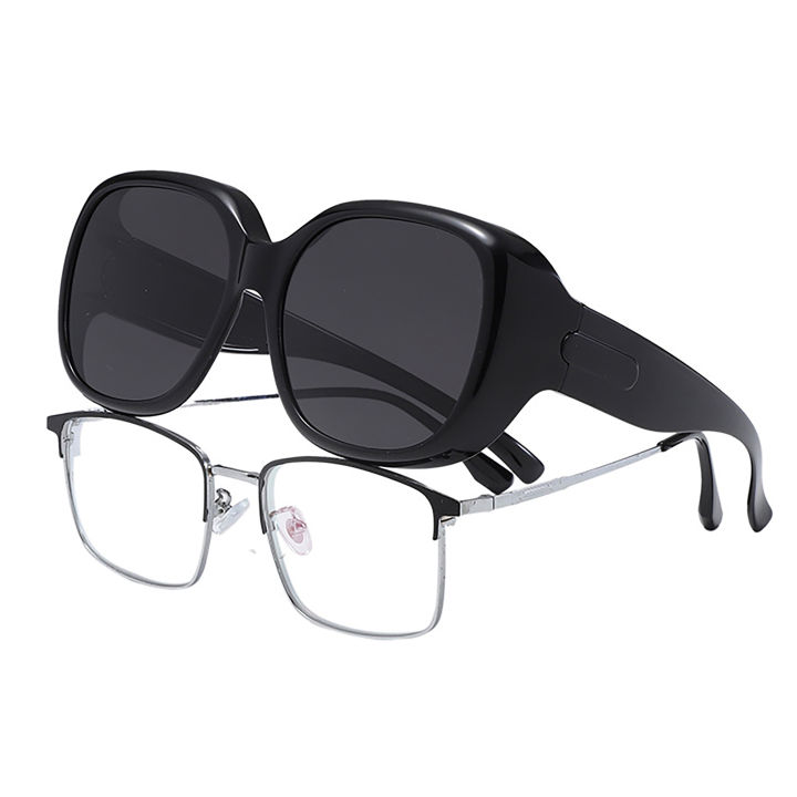 Bazlee Oversized Polarized Fit Over Sunglasses For Women Men