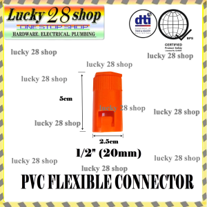 PVC FLEXIBLE CONNECTOR 1/2  3/4 PER PIECE