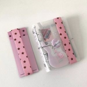 MILDGLOW Adjustable Notebook Straps Cute Star Loose-leaf Notebook Elastic Strap Kawaii DIY Decoration Binder Strap for A7 M5 Planner Notebook
