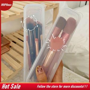 【COD】🔥🔥🔥 Makeup Brush Organizer Transparent With Cover Eyebrow Pencil Boxes Portable Women Cosmetic Storage Organizer Makeup Tools
