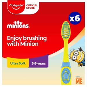Colgate Kids Minion Toothbrush 5-9 Years (Ultra Soft) x6 Value Deal