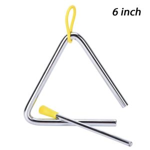 NEXTYOO Thép không gỉ Nhạc cụ tam giác Thiết kế công thái học Thiết kế cầm tay Nhạc cụ bộ gõ Chuyên nghiệp Tay cầm cao su Chuông Tam Giác Sự khai sáng về âm nhạc