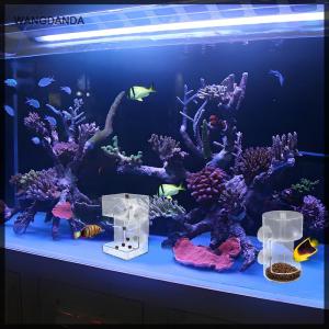 WANGDANDA หลอดอะคริลิกใส่อาหารปลาที่ใส่อาหารปลาพร้อมถ้วยดูดสำหรับ2025ตู้ปลาใหม่