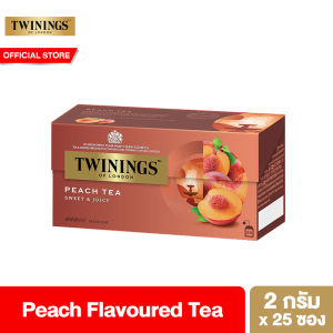 ทไวนิงส์ ชาแต่งกลิ่น รสพีช ชนิดซอง 2 กรัม แพ็ค 25 ซอง Twinings Peach Flavoured Tea 2 g. Pack 25 Tea Bags