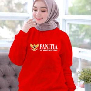 Diskon Spesial Sweater Pria Wanita Panitia Hut RI Kaos Dirgahayu Indonesia Sweter 17 Agustus Merdeka