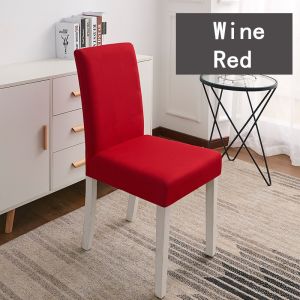 Thick Universal Dining Chair Cover Plain Colour Stretch Elastic Seat Cover Sarung Kerusi Living Room Hotel Decorate Dustproof Protector