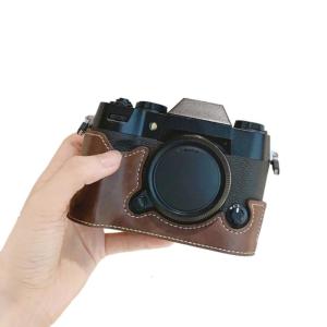 Elegant PU Leather Handmade Camera Base for XT50 Offering Snug Fit and Protective Soft Lining
