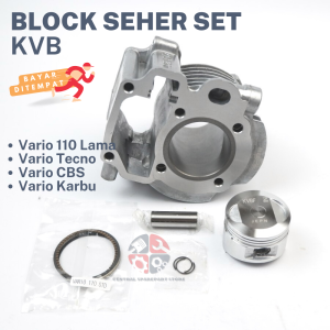 1 SET BLOK SEHER VARIO 110 KARBU KOMPLIT / VARIO TECHNO 110 / VARIO CBS 110 / BLOK SEHER KVB / BLOCK BLOK MESIN VARIO 110 LAMA SATU SET / MESIN BLOK VARIO / TANGAN PISTON VARIO INJEKSI / PISTON KIT VARIO 110 / POSTON PISTON RING SEHER SHER