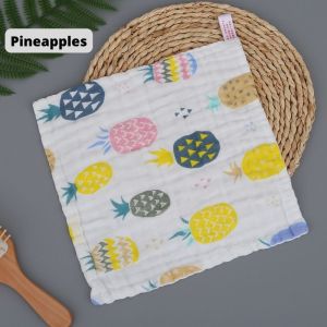[5 at $5.90] Baby Wash Cloth 30x30cm 6 layers Burp Cloth New Born Handkerchief Muslin Pure Cotton