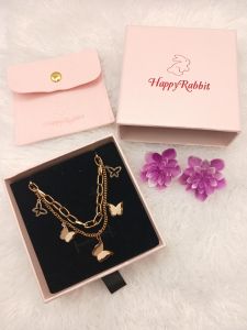 Gelang Charm Kupu-kupu - Titanium Steel 18K Vacuum Plated (HR12002)