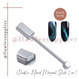 Double Head Magnet Stick 2 in 1 Nail Art Cat Eyes Gel Nail Art Efek Cateye Magic Board 3D Manicure Pedicure / Cat Eyes Magnet Stick 2in1 UV Gel Nail Polish