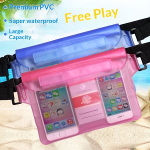 SERENEGLOW Large PVC Waterproof Waist Bag for Phone Perfect for Swimming Hiking Camping and Outdoor Activities