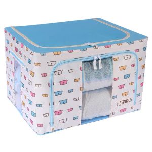 Dudumart 72L Oxford Steel Frame Storage Box Foldable Clothes Organizer  Under Bed Organizer