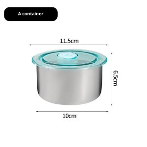 SEA JJT Bát đựng thực phẩm inox có nắp kín hộp đựng thức ăn tiện lợi cho trái cây thịt và đồ ăn nhẹ
