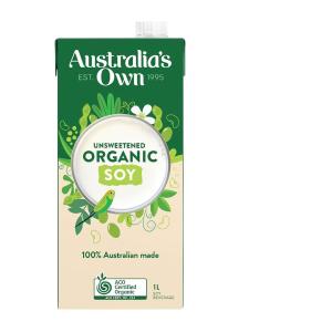 Australias Own Unsweetened Soy Milk 1L