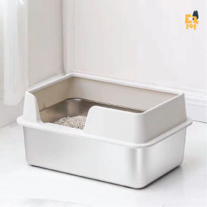【Stainless Steel Cat Litter 】Open Cat Litter  Cat Toilet Cat Litter Tray Tandas Kucing Besar Bekas Pasir