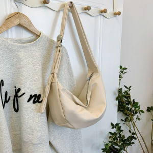 Túi đeo chéo nữ bằng da Pu mềm mại giản dị Túi đeo chéo nữ thời trang Hobos Túi đeo vai Màu đồng nhất Túi xách nữ cầm tay 2026