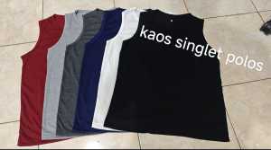 Kaos singlet Paket 6 pcs Polos Dalaman Kensi Kaos Tanktop Paket murah Berkualitas Size M L XL XXL Ne
