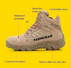 PROMO SEPATU SAFETY BOOT DELTA TACTICAL LOW CREAM 6INC BOOTS HIKING TOURING OUTDOOR