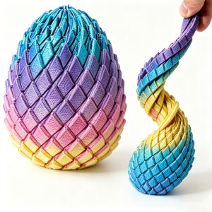 3D Printing Dragon Egg Stress Relief Model Deformable Twist Egg Creative Stress-Relief Gadget Desk Ornament