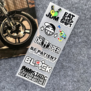JDM Reflective Full Set of Stickers ENEOS SAFE IRELLI AKRAPOVIC Monster GoPro Body Fairing Decal for YAMAHA HONDA SUZUKI DUCATI KAWASAKI Benelli