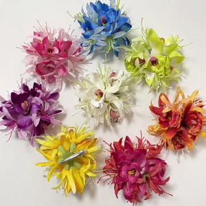 Flower Hair Clip for Women Girls Artificial Hairpin Headpiece Hair Accessories Floral Barrette For Weddings And Parties