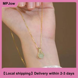 【Local shipping】 Hetian Necklace Metal Non Tarnish Fashion Women Accessories Jewelry