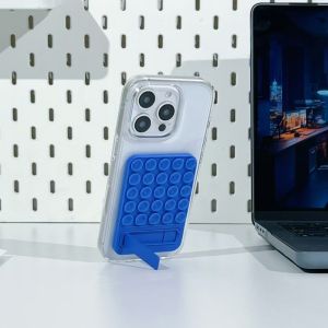 NOBLELYN Silicone Suction Cup Phone Mount Hands-Free Strong Adhesive Foldable Phone Holder  Mini Sticker Bracket Smartphones Accessory