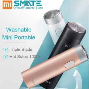 Xiaomi Smate Portable Electric Shaver Flex Razor Rechargeable Dry Wet Shaving Machine For Men Washable Three Leaf Blade Comfy Clean