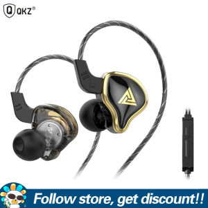 QKZ AK6 Ares Earphone 1DD Dynamic In-Ear Earbuds HIFI Bass Music IEM Headphone Noise Cancelling Earphones Sports Gaming Wired Headsets DJ Monitors For Smartphones MP3 MP4 Players Tablets Laptops Computers