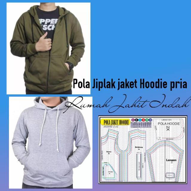 Pola Jiplak Pola Instan Pola Baju JAKET HOODIE xs 3xl Lazada