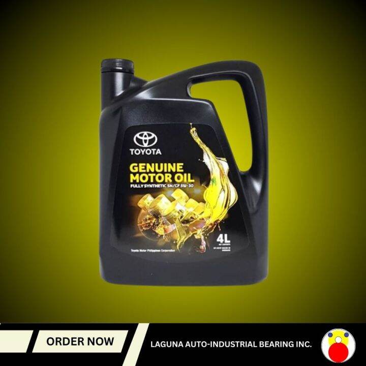 Toyota Genuine Motor Oil Fully Synthetic SN -CF 5W - 30 Gasoline ...