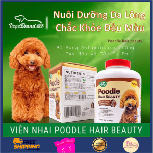 Poodle Hair Beauty - Viên Nhai Dưỡng Lông Giành Riêng Cho Poodle Và Mọi Giống Chó 450gr ~ 420 viên