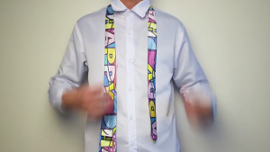 Elegant 8cm Wide Vintage Oil Painting Print Tie With Unique Artistic Patterns Comfortable Fabric For Men and Women