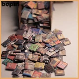 Bopin หนังสือบ้านตุ๊กตาขนาดเล็ก200ชิ้นอุปกรณ์เสริมชั้นหนังสือความวิตกกังวลอุปกรณ์เสริมหนังสือขนาดเล็กสำหรับตกแต่งบ้านตุ๊กตาขนาดเล็ก