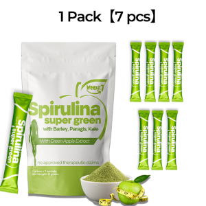 Weekit7 Spirulina Powder with Green Apple Extract Anti-inflammatory Immune-boosting & Cholesterol-lowering