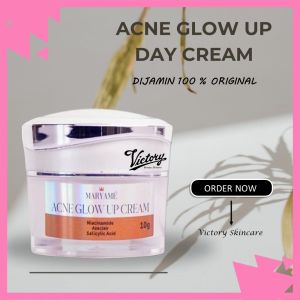 Maryame Acne Glow Up Day Cream Krim Siang Mencerahkan Menyamarkan Noda Hitam Jerawat Anti Aging BPOM