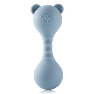 Orzbow trẻ sơ sinh và trẻ mới biết đi làm dịu Silicone Gấu Lục Lạc Cát bé nắm bắt đào tạo cầm tay stickgnaw đồ chơi