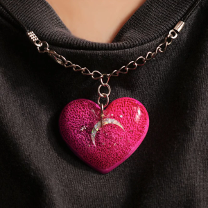 เครื่องประดับอัญมณีรูปหัวใจมันวาวจี้พวงกุญแจ DIY ซิลิโคนพิมพ์เรซินอีป็อกซีสำหรับงานฝีมือของขวัญวาเลนไทน์