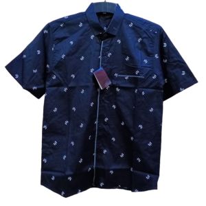 Kemeja pria cowok remaja anak anak laki laki lengan pendek katun strecth adem usia umur 9 10 11 12 tahun ke atas-UMMI BUSANA 1014211157