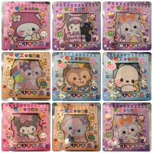 KÈM KHUNG TRANH - Tranh Đính Đá 5D Tự Làm Hoạt Hình Công Chúa Dễ Thương Khung 17x17cm - Đồ Chơi Cho Bé Gái