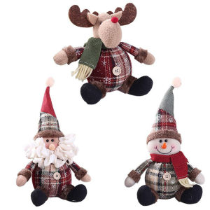Christmas Dolls Santa Claus Snowman Elk Toys Xmas Figurines Red Xmas Tree Ornament Christmas Decorations for Home Navidad 2021
