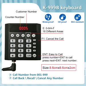 Wireless Calling System for Restaurant Que Number System for Restaurant Tea Cafe Ticket Dispenser Number Call System Order Beeper