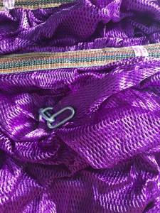 Võng lưới size lớn 2 lớp  dài 2m3 ngang 1m4  cán thép 58cm  . Võng - Dây Dù Mỹ Nhi