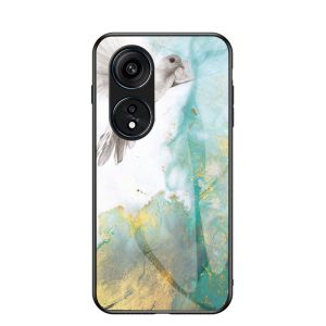 Hoa văn đá cẩm thạch kính cường lực Trường Hợp Vỏ Bọc Cho Oppo A60 2024 vỏ điện thoại Cho oppoa60 A 60 4G 5G Sang Trọng Đầy Đủ Bảo Vệ Trường Hợp viền nhựa TPU mềm Cover Quay Lại