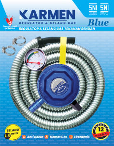 Kompor Gas MYVO 2 Tungku+selang regulator K-608S Snless Steel kompor gas 2 tungku murah