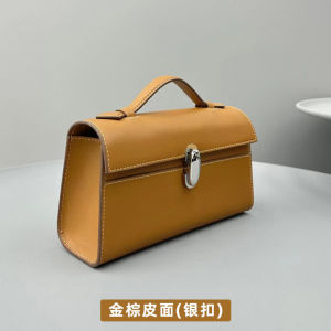 Special-interest design Savette Handbag Suede Hand Carrying Small Square Bag French Simplicity Cowhide Leather Single-Shoulder Bag Handbag