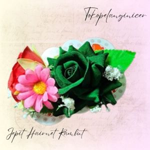 TPN Jepit Rambut Rose Sunny- Jepitan Hairdo pesta/ Kep rambut Wanita - Jepit Aksesoris Rambut Mawar