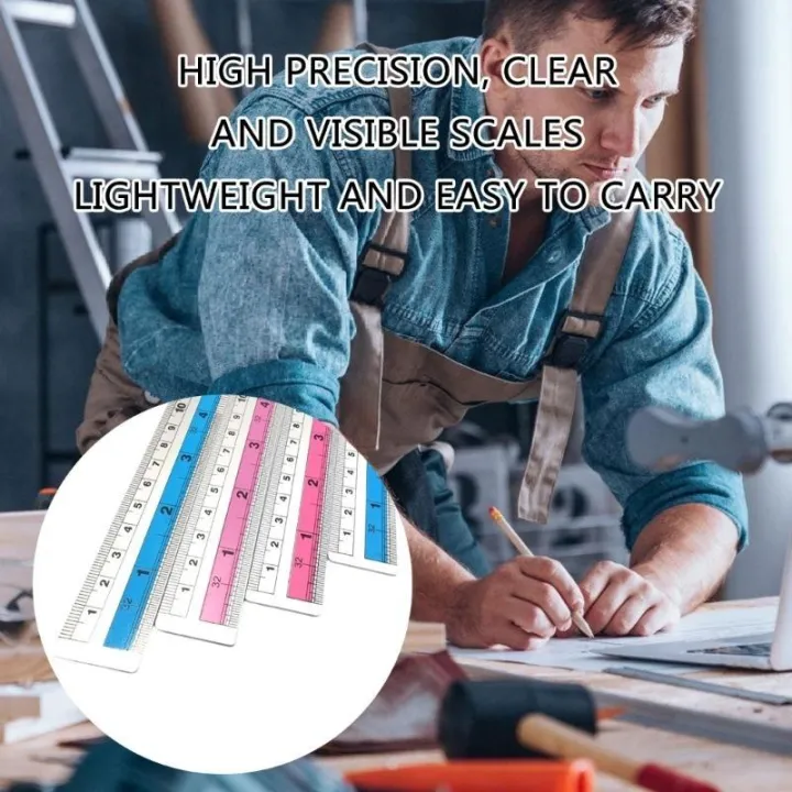 Durability Metal Ruler Straight Edges Ruler Easy Reading Measurements ...