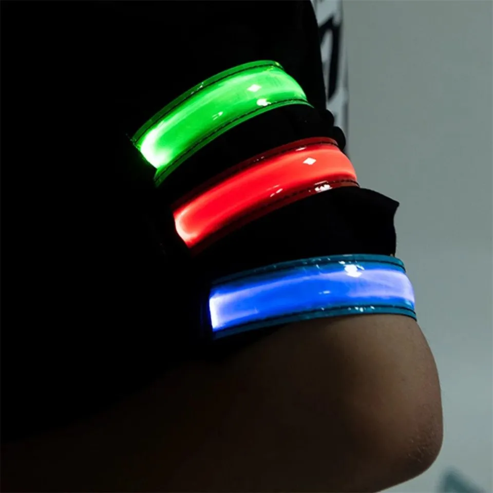 GLAYNNIS USB Charging Outdoor Sports Belt Strap Sports Safety Night Reflective  Armband Bracelet LED Light Reflective Arm Band Luminous Arm Band